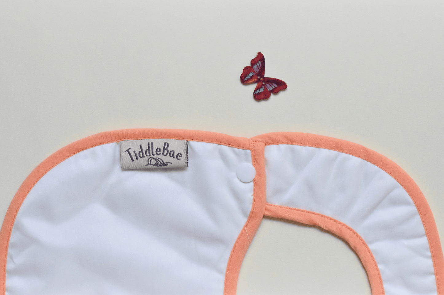 Peachy Harvest Bib | 100% Cotton | Waterproof | Full Coverage | Super-Soft