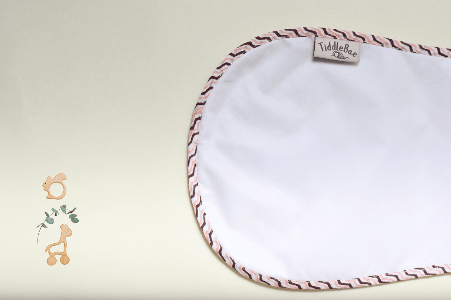 Pink Puffy Burp Cloth | 100% Cotton | Waterproof | Full Coverage | Super-Soft