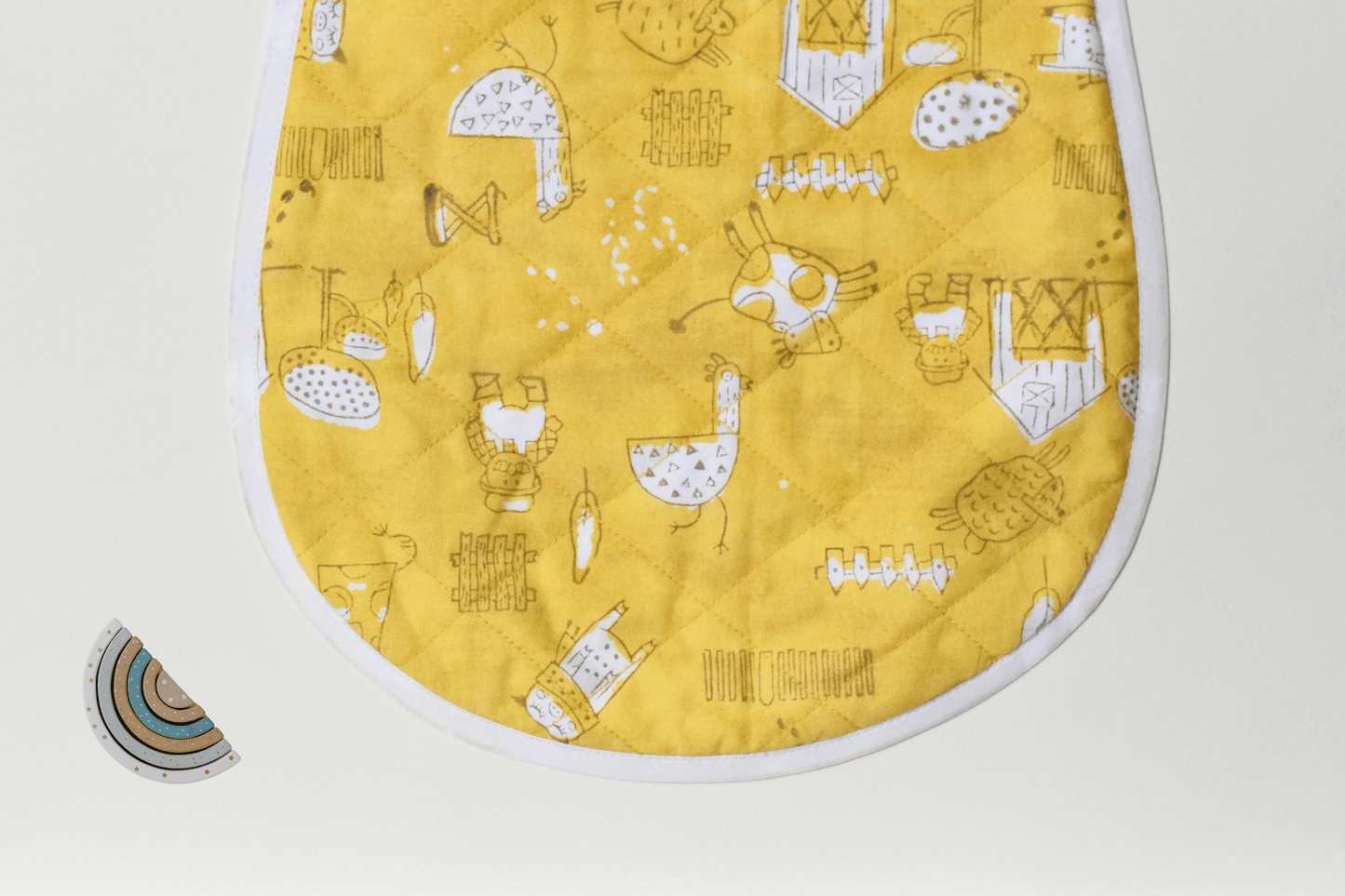 Sunny Pastures Burp Cloth | 100% Cotton | Waterproof | Full Coverage | Gentle
