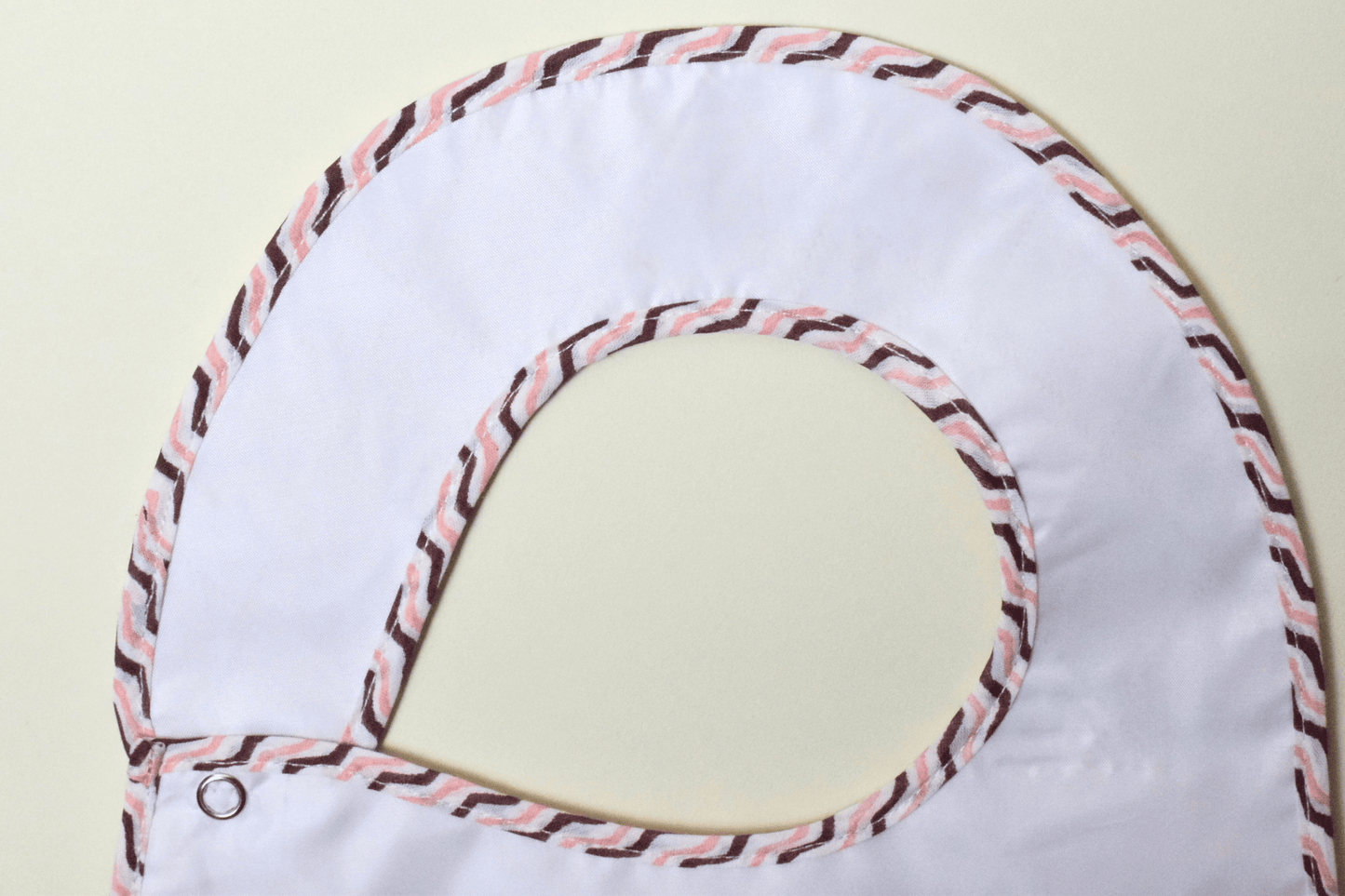 Pink Puffy Bib | 100% Cotton | Waterproof | Full Coverage | Super-Soft