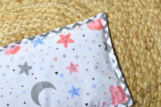 Dreamy Blush Skies Cotton Head Shaping Mustard Seeds Rai Pillow