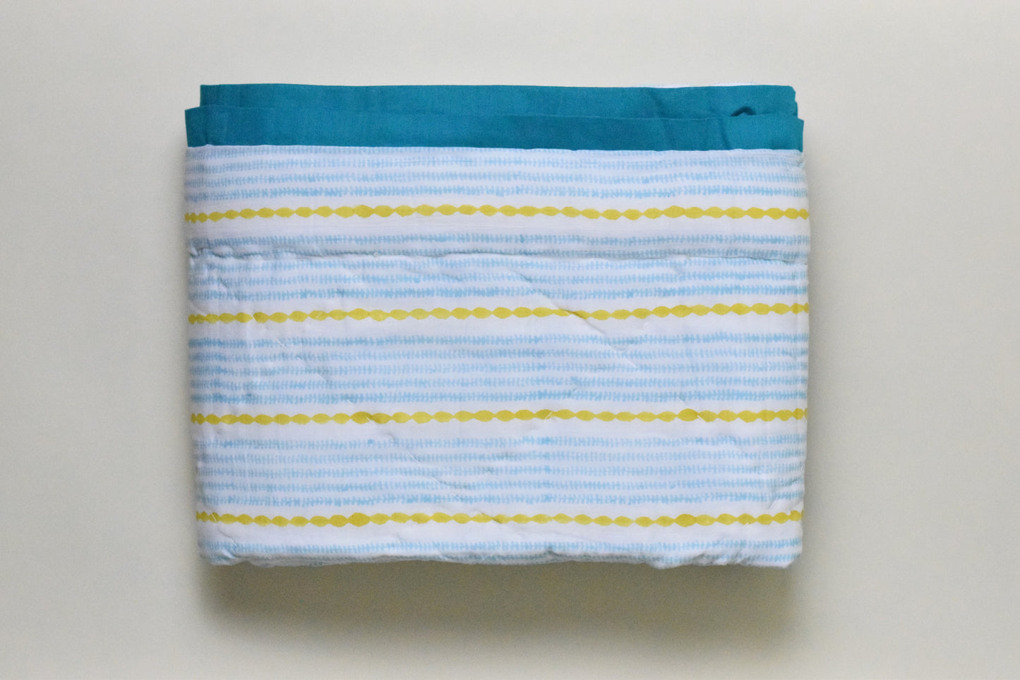 Ocean Petals Handblock Comforter- 100% Cotton | Hypoallergenic | Lightweight