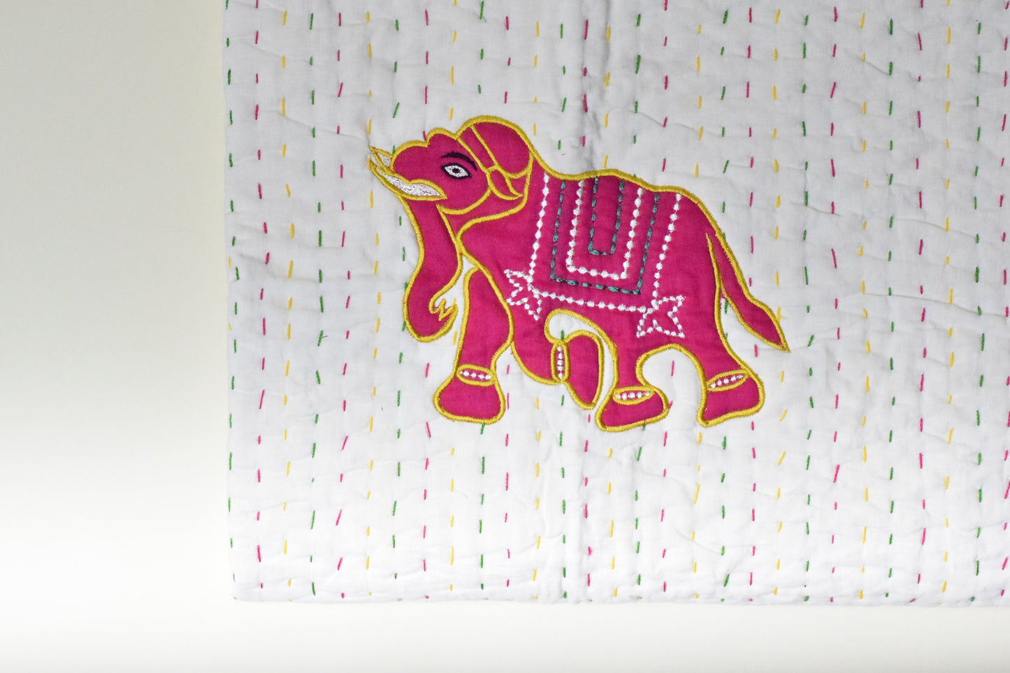 Patchy Elly Kantha Quilt- Handmade 100% Cotton | Soft and Breathable | Lightweight | Ideal for Infants & Toddlers