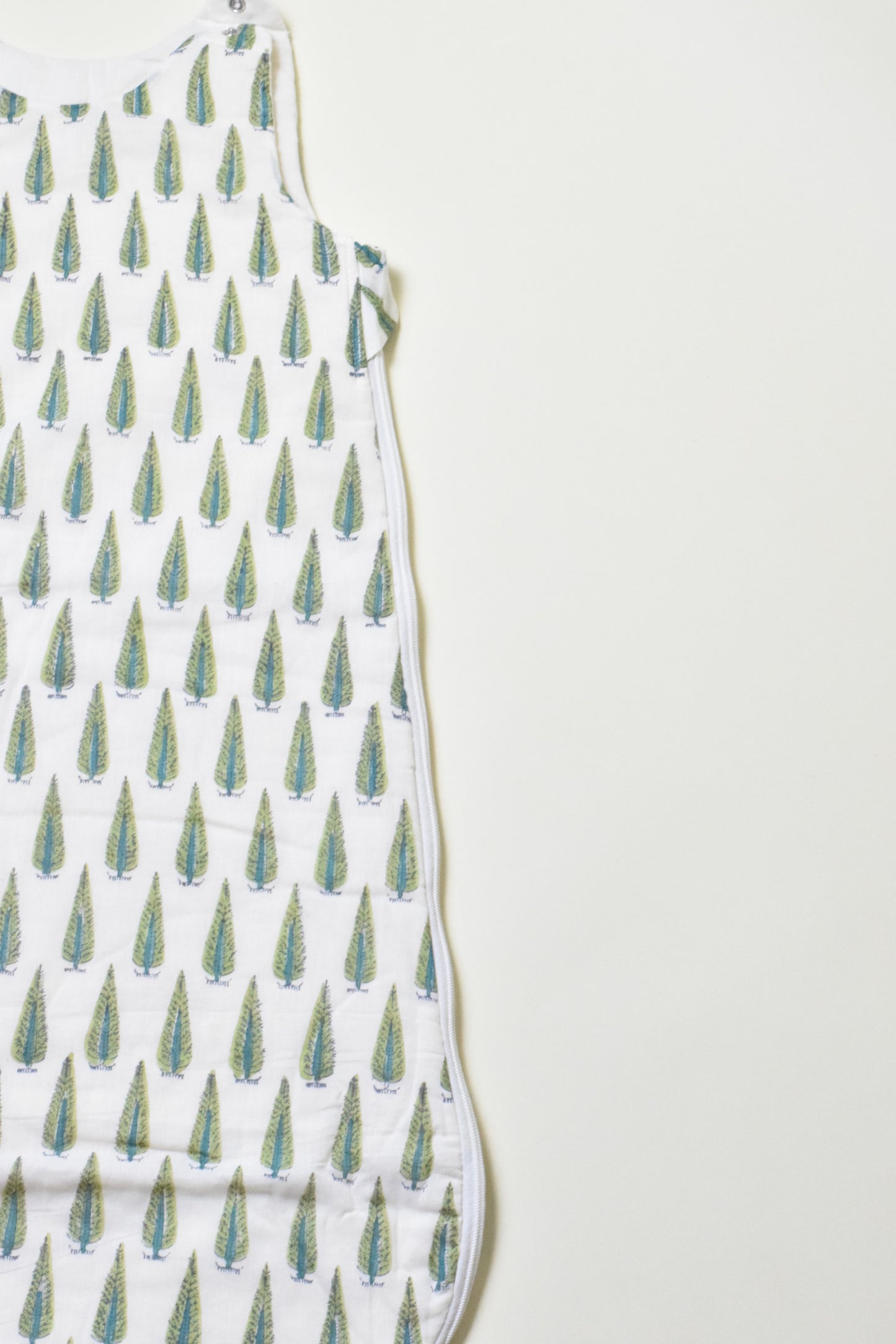 Emerald Canopy Sleeping Bag- 100% mulmul Cotton | Soft & Breathable | Easy Diaper Change | Gentle on Baby's Skin