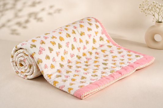 Lovebug Soft & Cozy Baby Comforter| 100% Cotton | Perfect for Infants and Toddlers | Lightweight