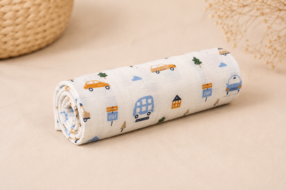 Zoomie Baby Swaddle (100% Cotton, Double-Layered, Ultra-Soft)