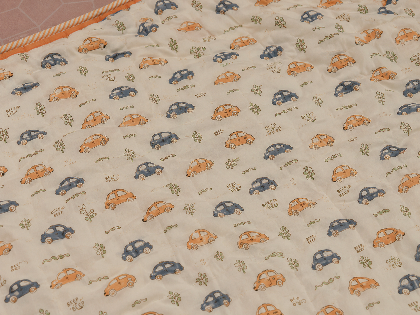 Mini Motors Soft & Cozy Baby Comforter| 100% Cotton | Perfect for Infants and Toddlers | Lightweight