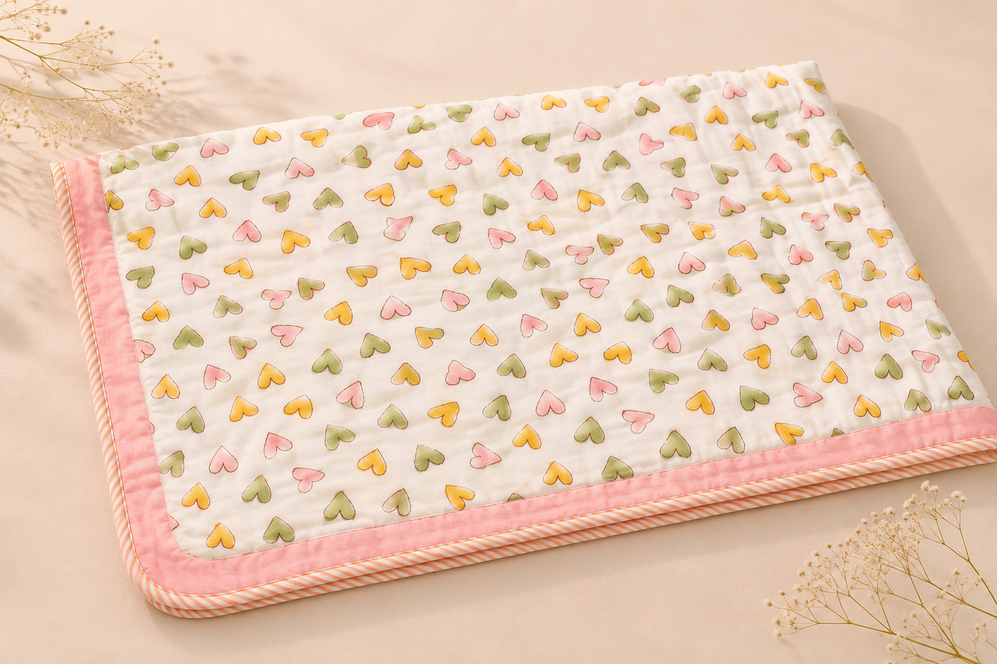 Lovebug Soft & Cozy Baby Comforter| 100% Cotton | Perfect for Infants and Toddlers | Lightweight