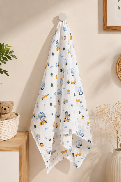 Zoomie Baby Swaddle (100% Cotton, Double-Layered, Ultra-Soft)