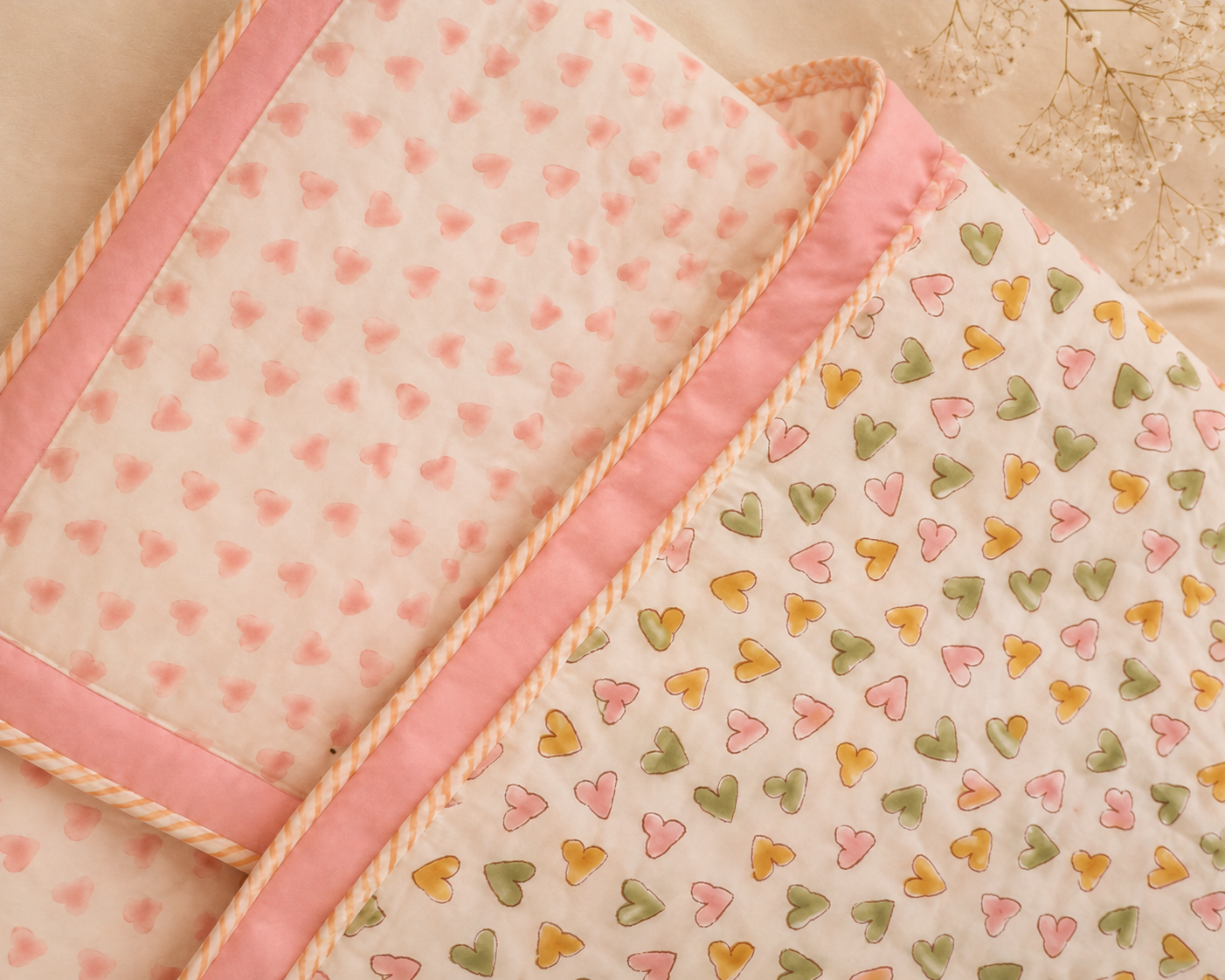 Lovebug Soft & Cozy Baby Comforter| 100% Cotton | Perfect for Infants and Toddlers | Lightweight