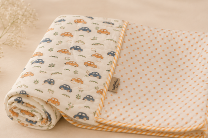 Mini Motors Soft & Cozy Baby Comforter| 100% Cotton | Perfect for Infants and Toddlers | Lightweight
