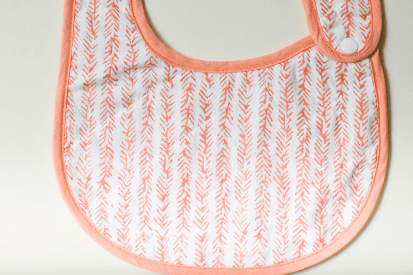 Peachy Harvest Bib | 100% Cotton | Waterproof | Full Coverage | Super-Soft