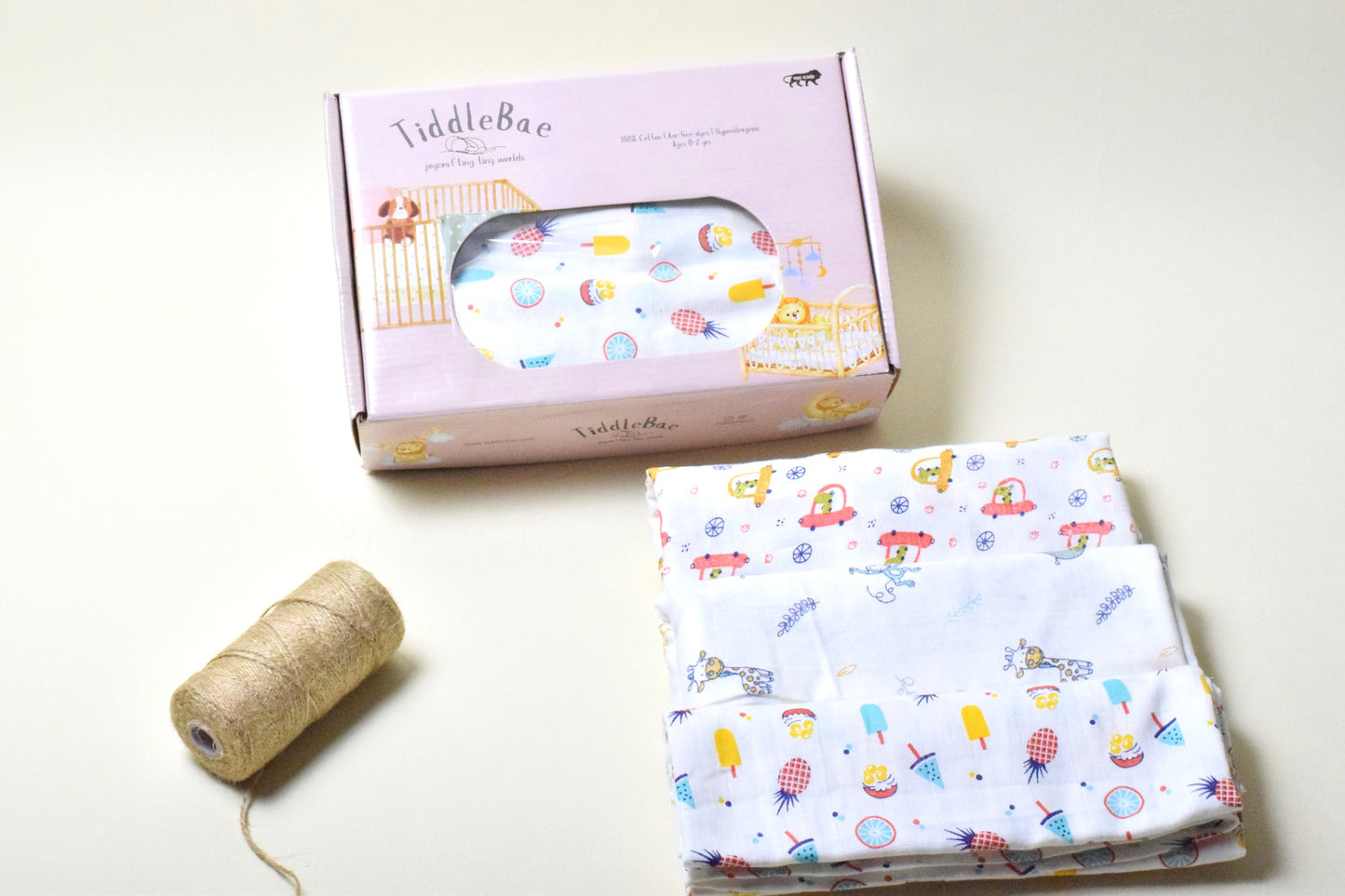 Muslin Bliss Baby Swaddles – Set of 3 (100% Cotton, Double-Layered, Ultra-Soft)