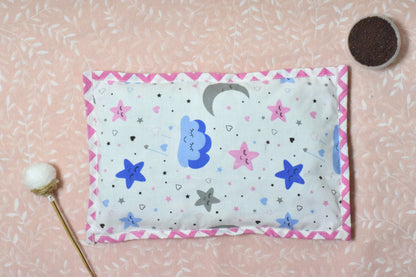Dreamy Lavender Skies Cotton Head Shaping Mustard Seeds Rai Pillow
