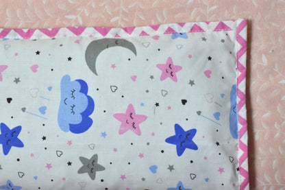 Dreamy Lavender Skies Cotton Head Shaping Mustard Seeds Rai Pillow