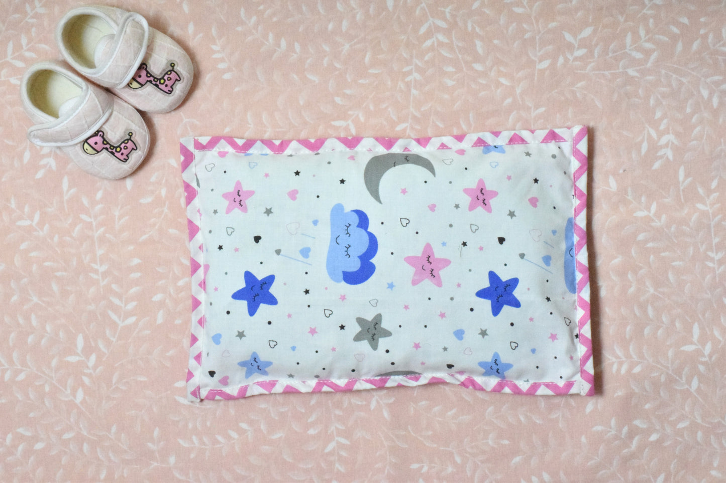 Dreamy Lavender Skies Cotton Head Shaping Mustard Seeds Rai Pillow