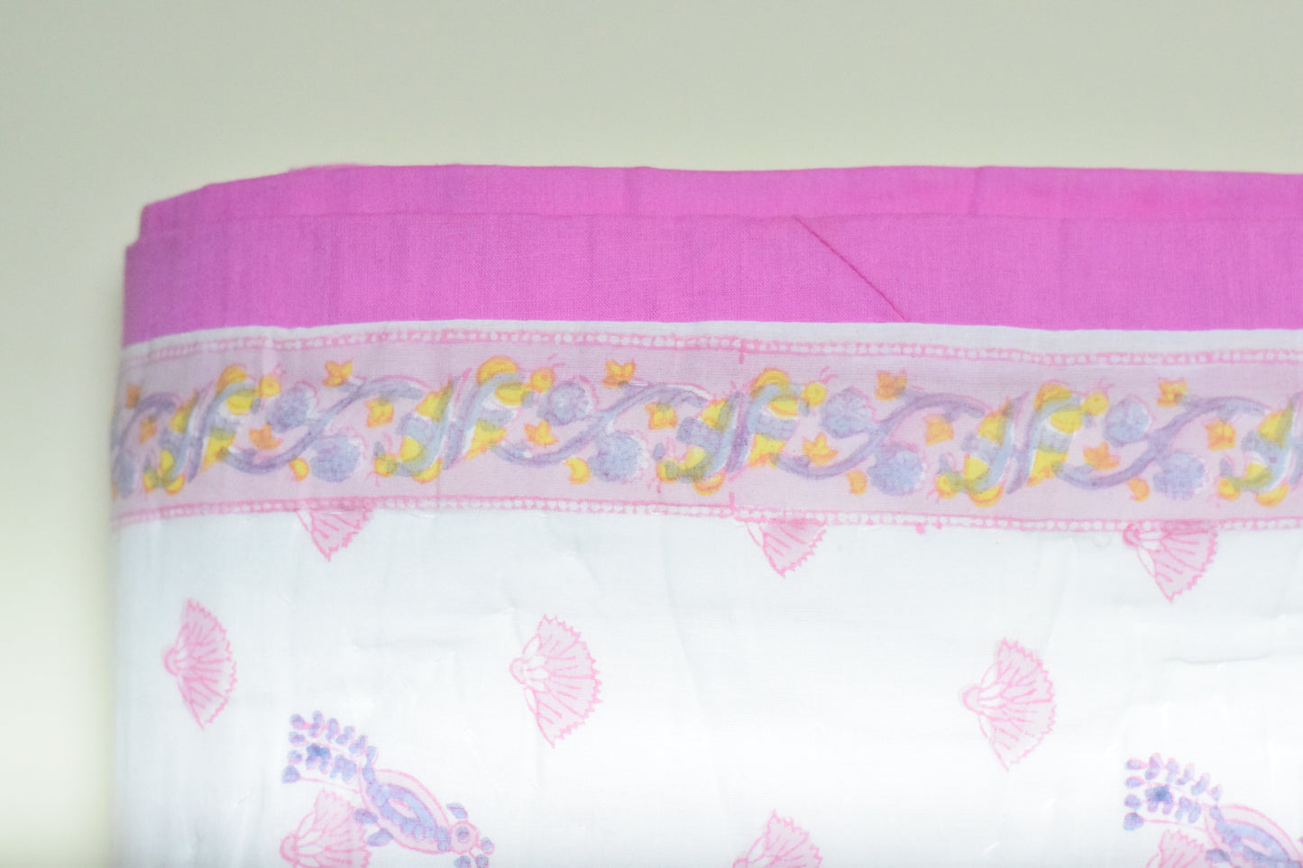 Coral Bloom Handblock Comforter- 100% Cotton | Hypoallergenic | Lightweight