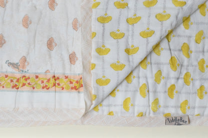 Seaside Treasure Handblock Comforter- 100% Cotton | Hypoallergenic | Lightweight
