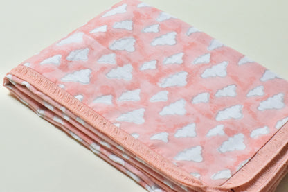 Pink Puffy Baby Dohar- 100% Premium Cotton | Soft & Lightweight Multilayer Dohar for Infants & Toddlers (0-5 Years)