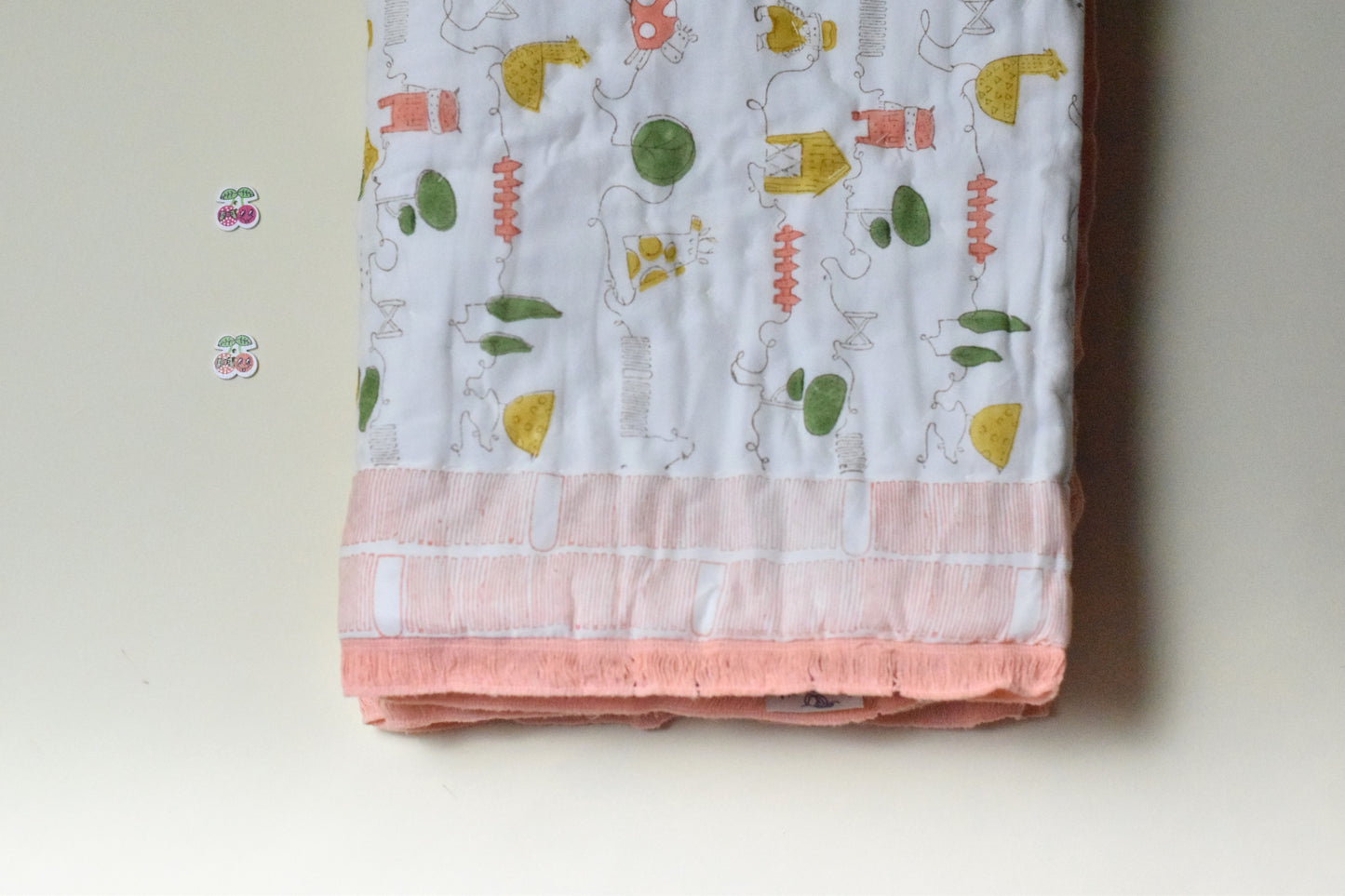 Farm Friends Handblock Comforter- 100% Cotton | Hypoallergenic | Lightweight