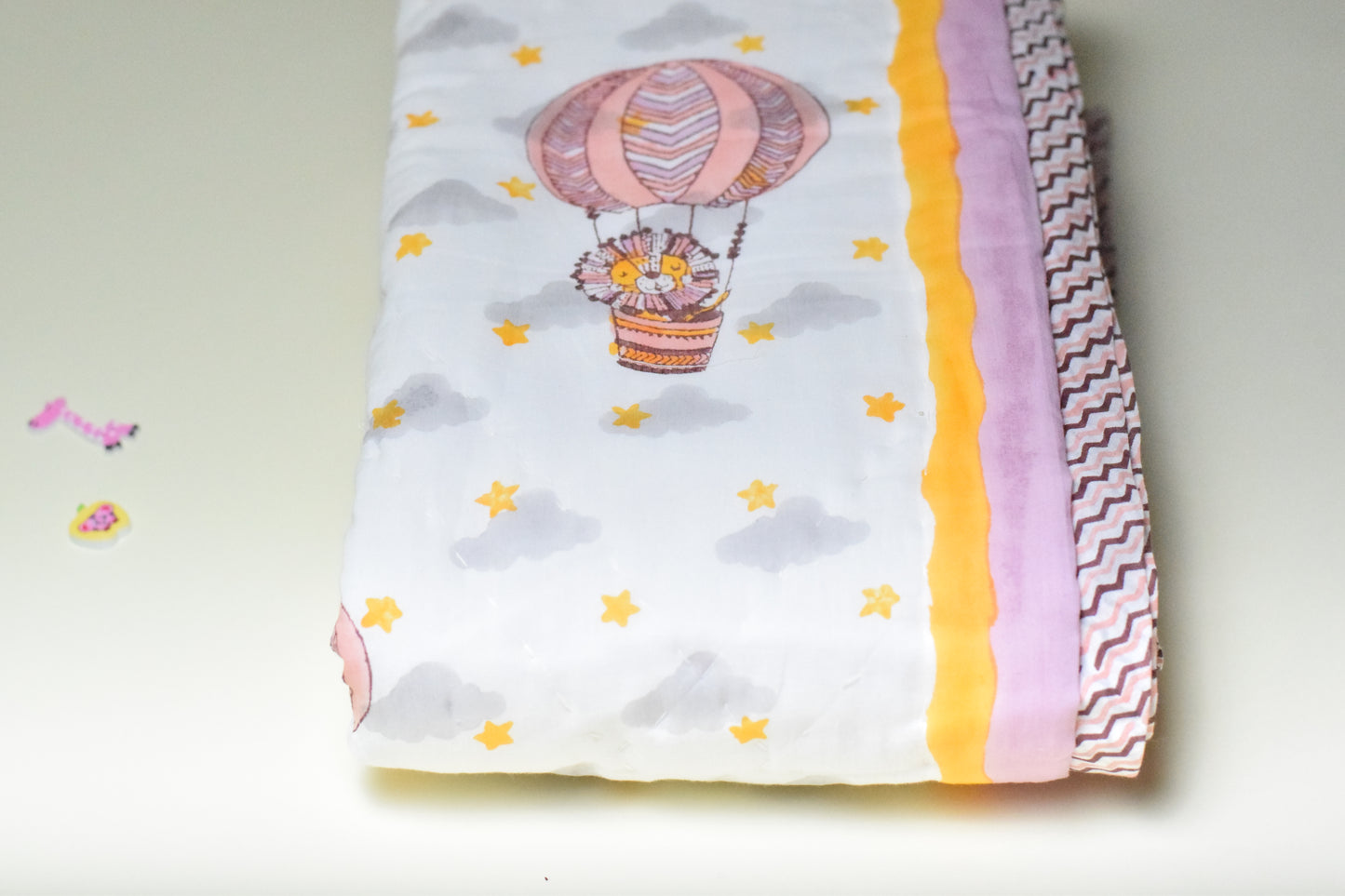 Sky Safari Handblock Comforter- 100% Cotton | Hypoallergenic | Lightweight