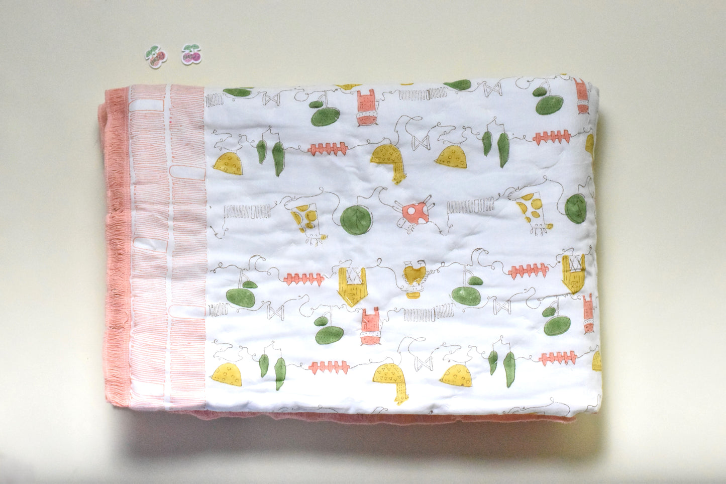 Farm Friends Handblock Comforter- 100% Cotton | Hypoallergenic | Lightweight